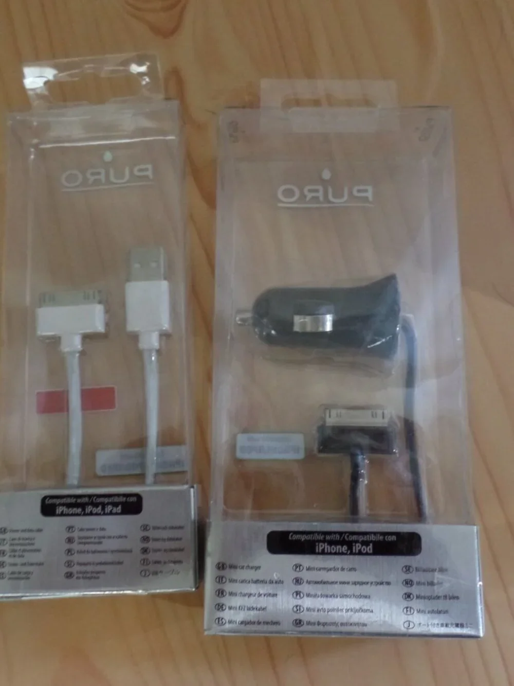 30-Pin Apple iPod Cable Dock Connector Cord & Car Charger - NEW Old Stock